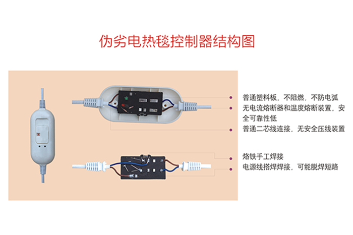 劣质电热毯开关结构图