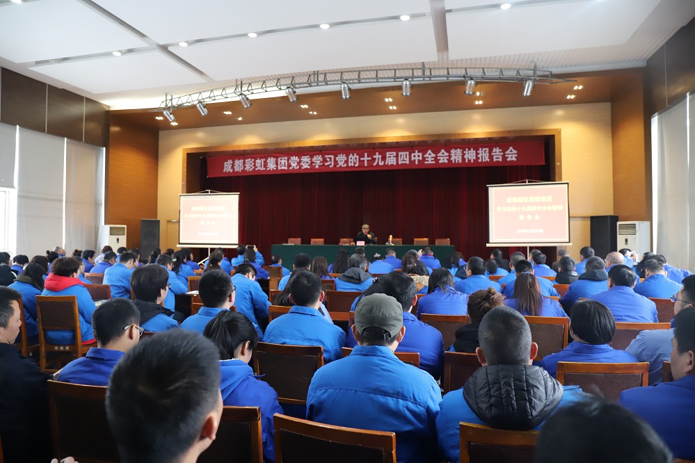 成都彩虹集团党委学习党的十九届四中全会精神报告会